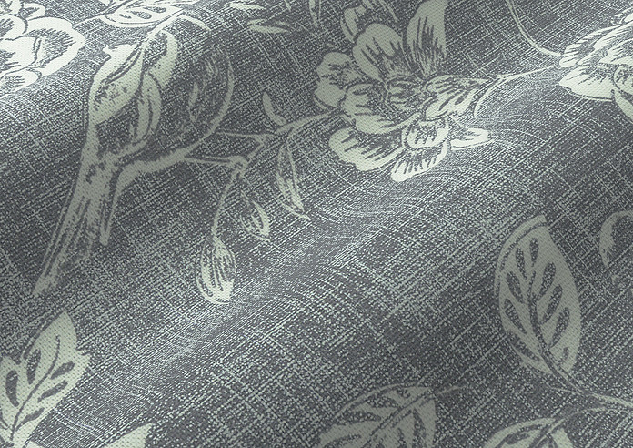 Bird Garden, Charcoal - Made to Measure Curtains - Image 4